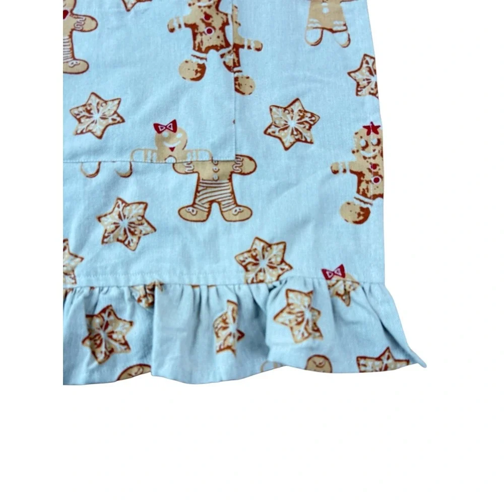 Cotton‎ Child Apron with Gingerbread Print Chef Hat Hot Mitt Set of 3 One Size